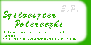 szilveszter polereczki business card